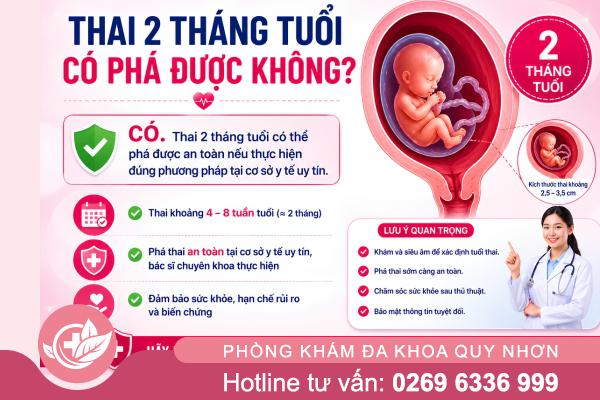 Phá thai 2 tháng và những vấn đề cần lưu ý