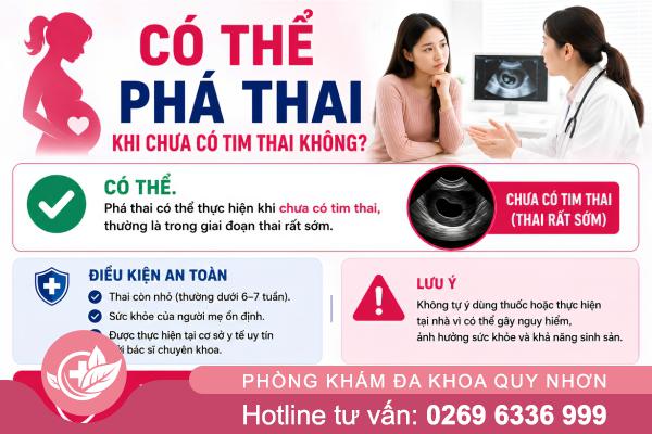 Phá thai khi thai chưa có tim thai cần lưu ý gì?